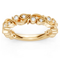 14K Yellow Gold and Diamond Floral Band 2300.00