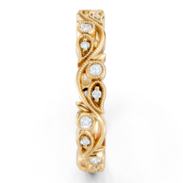 14K Yellow Gold and Diamond Floral Band 2300.00