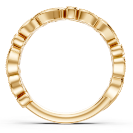 14K Yellow Gold and Diamond Floral Band 2300.00
