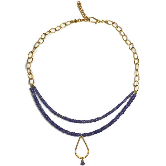 Tanzanite Beaded Necklace 250.00