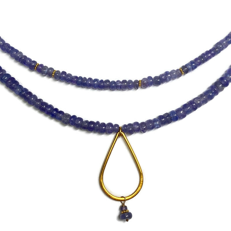 Tanzanite Beaded Necklace 250.00