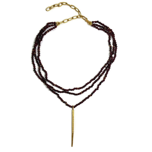 Garnet Beaded Necklace 330.00