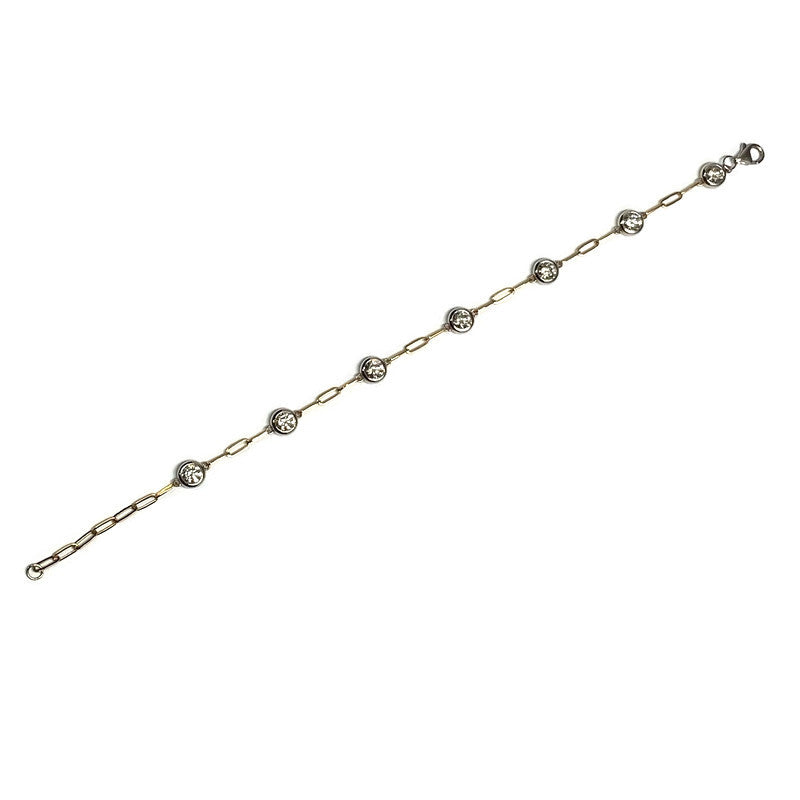 Diamond By the Yard Dual Tone Gold Bracelet 2.2ctw 7500.00