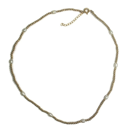 Maria Gold Filled and Pearl Beaded Necklace 160.00