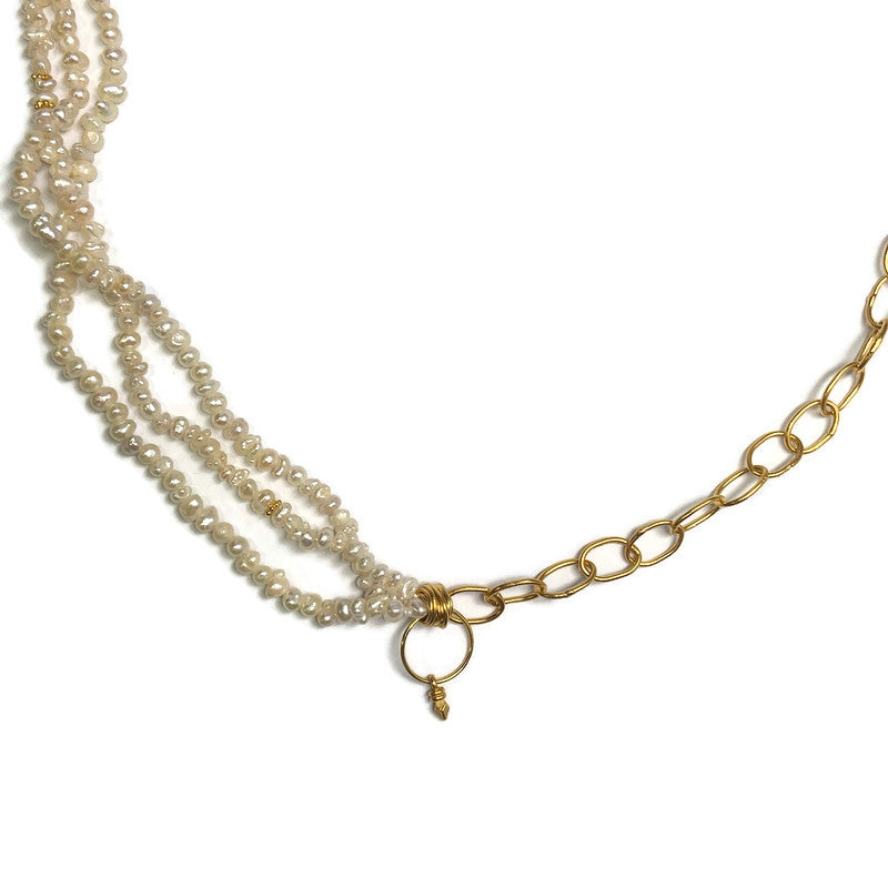 Pearl/Vermeil Chain Necklace 185.00