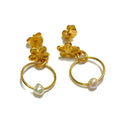 Pearl Vermeil Flower Earring 70.00