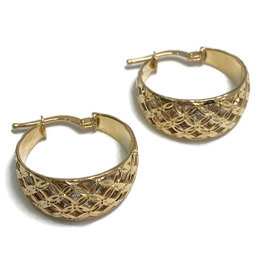 Gold Textured Hoop 14KY 1160.00