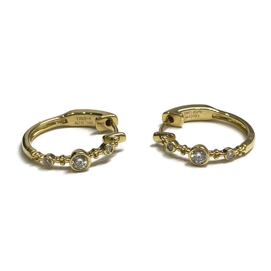 Diamond Hoops 18K Yellow Gold 0.18ctw 1500.00