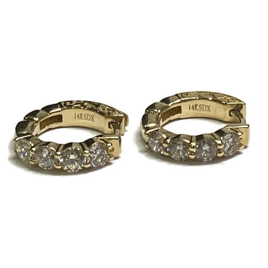 Diamond Hoop Huggie 14K Yellow Gold 1.0ctw 2130.00