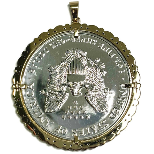 2006 Walking Lady Liberty with Gold Bezel Pendant 3800.00