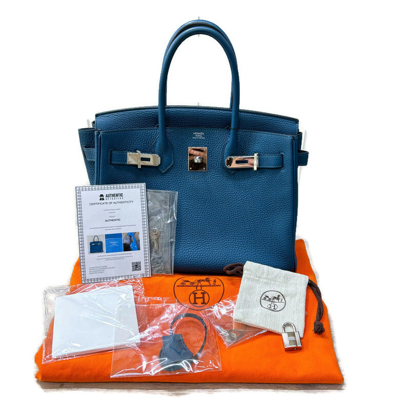 Hermes Birkin Pre-Loved Blue Jean Handbag Togo 22500.00