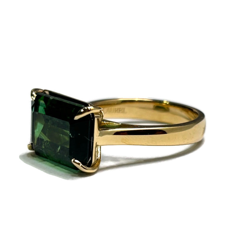 Emerald Cut Tourmaline Gold Ring By Laurel 4500.00
