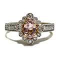 Pink Tourmaline and Diamond Gold Ring 2800.00