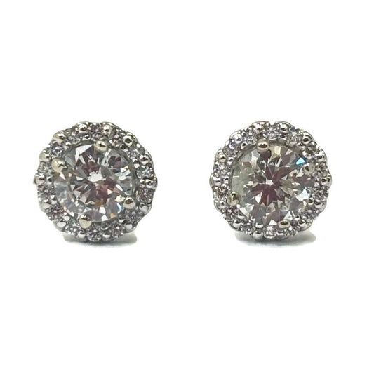 Diamond Stud Halo Earring White Gold 0.675ctw 3700.00