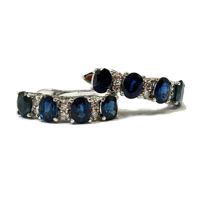 Diamond & Sapphire Hoop Earrings 2620.00