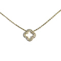 Diamond and Gold Clover Pendant Necklace 1200.00
