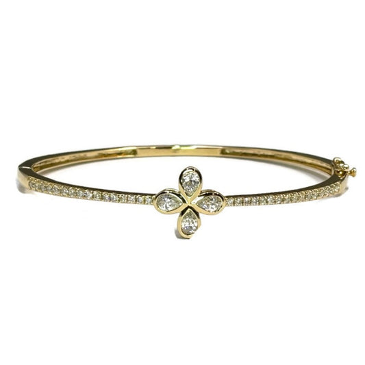 Gold Diamond Clover Bangle 7250.00