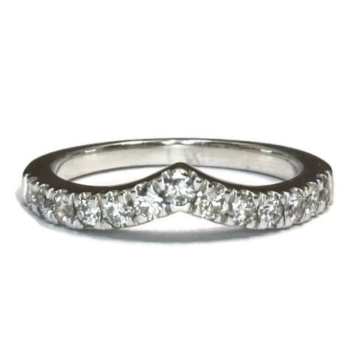 White Gold and Diamond Curved Band 1395.00
