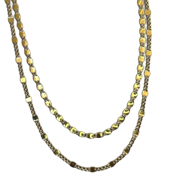 Double layered yellow Gold Chain Necklace 2200.00