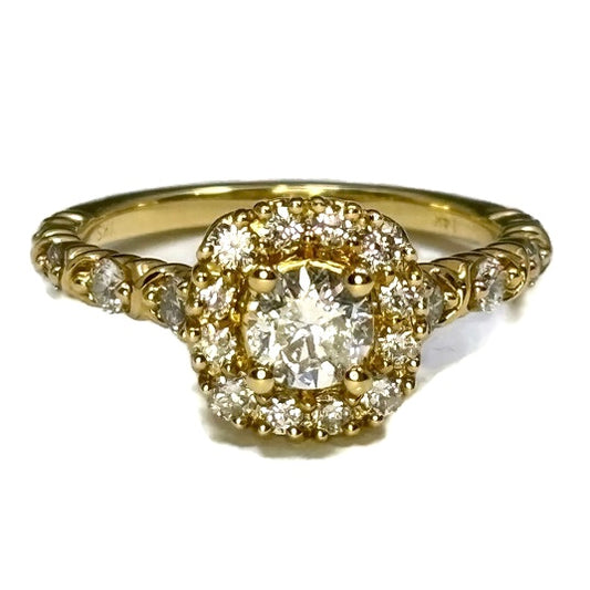 Round Diamond and Halo Engagement Ring 4500.00