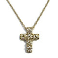 Diamond and Yellow Gold Cross Necklace 3500.00
