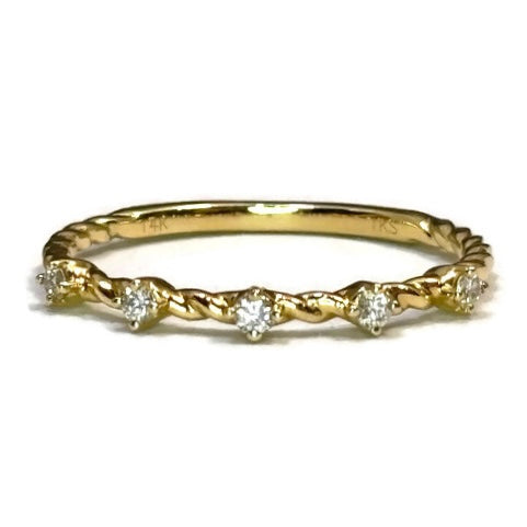 Yellow Gold and Diamond Band 820.00