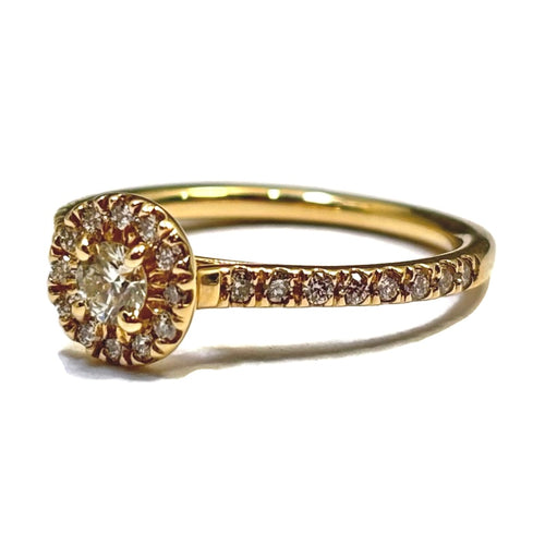 14K Yellow Gold and Diamond Halo Ring 2800.00
