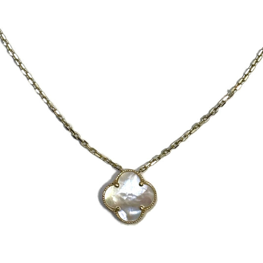Mother of Pearl and Gold Clover Necklace 755.00