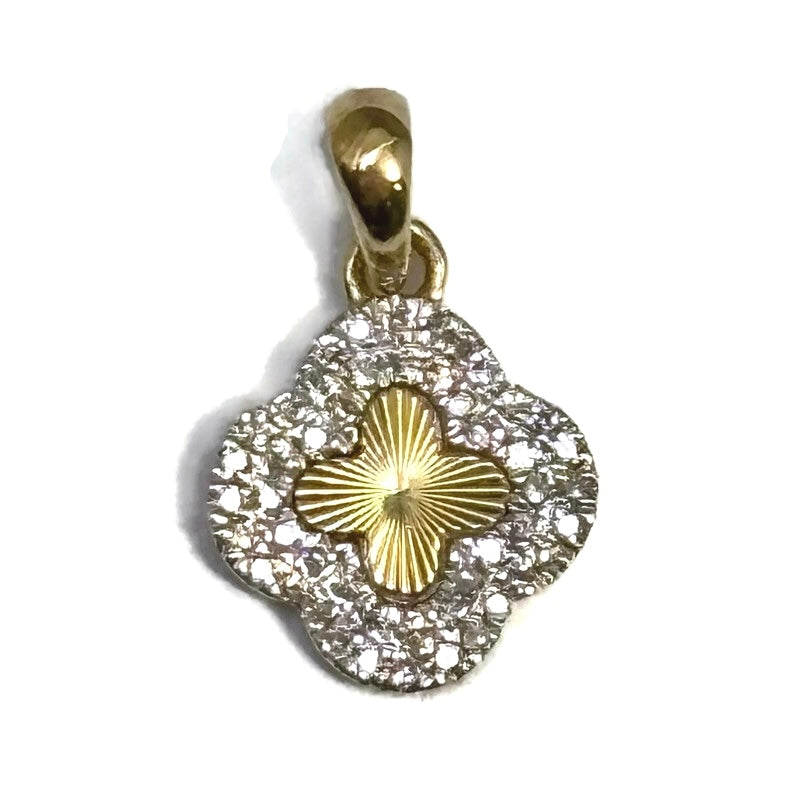 Clover Diamond and Gold Pendant 650.00