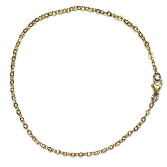 18K Yellow Gold Cable Chain Bracelet 775.00