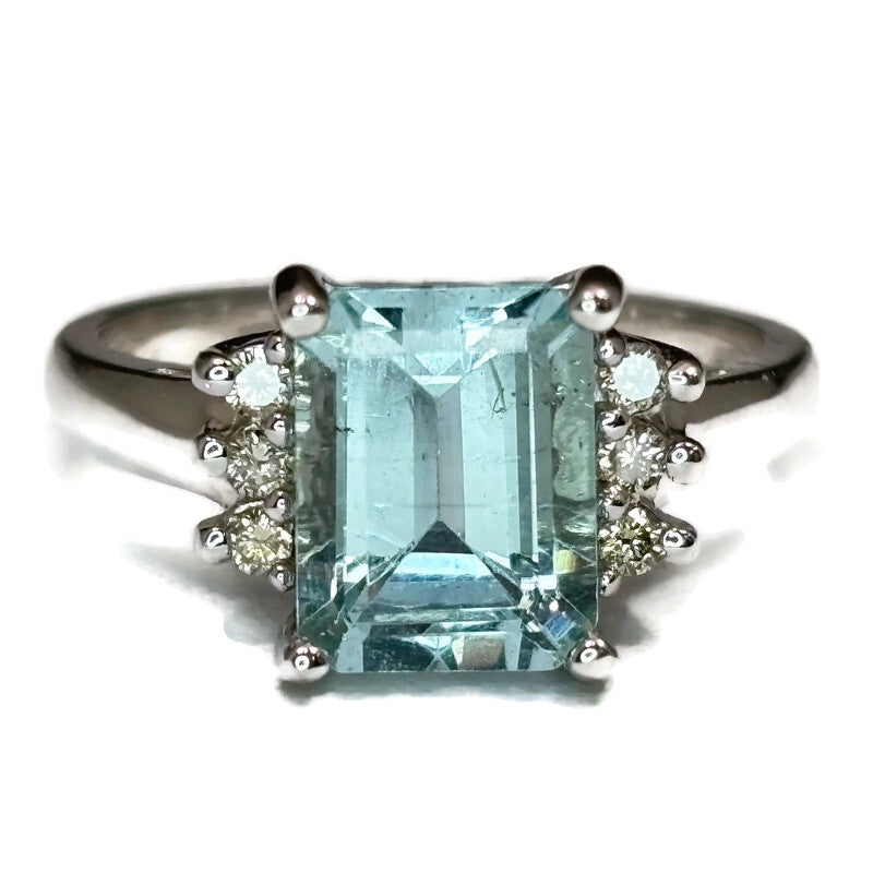 Aquamarine and Diamond 14K White Gold Ring 2775.00