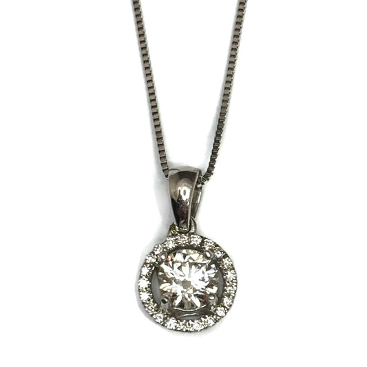 Lab Grown Diamond Halo Necklace 1800.00