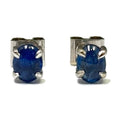 White Gold Cabochon Sapphire Stud Earring 750.00