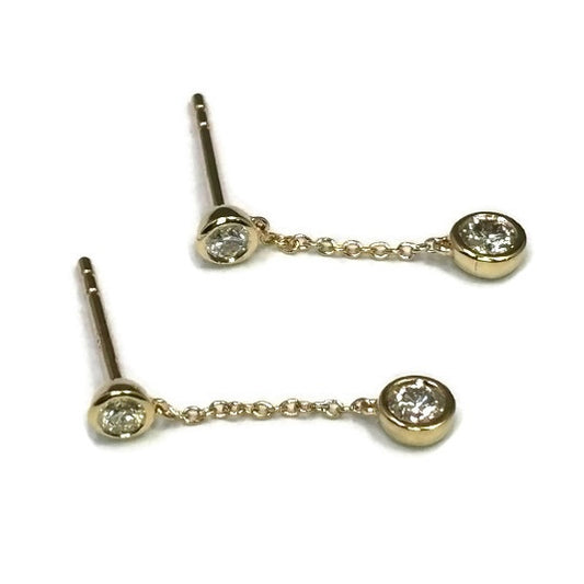 Diamond By Yard Gold Dangle Earring 1100.00