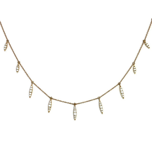 18K Rose Gold and Diamond Necklace 3500.00