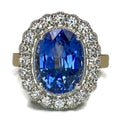 18K Yellow Gold Platinum Sapphire and Diamond Ring 33000.00