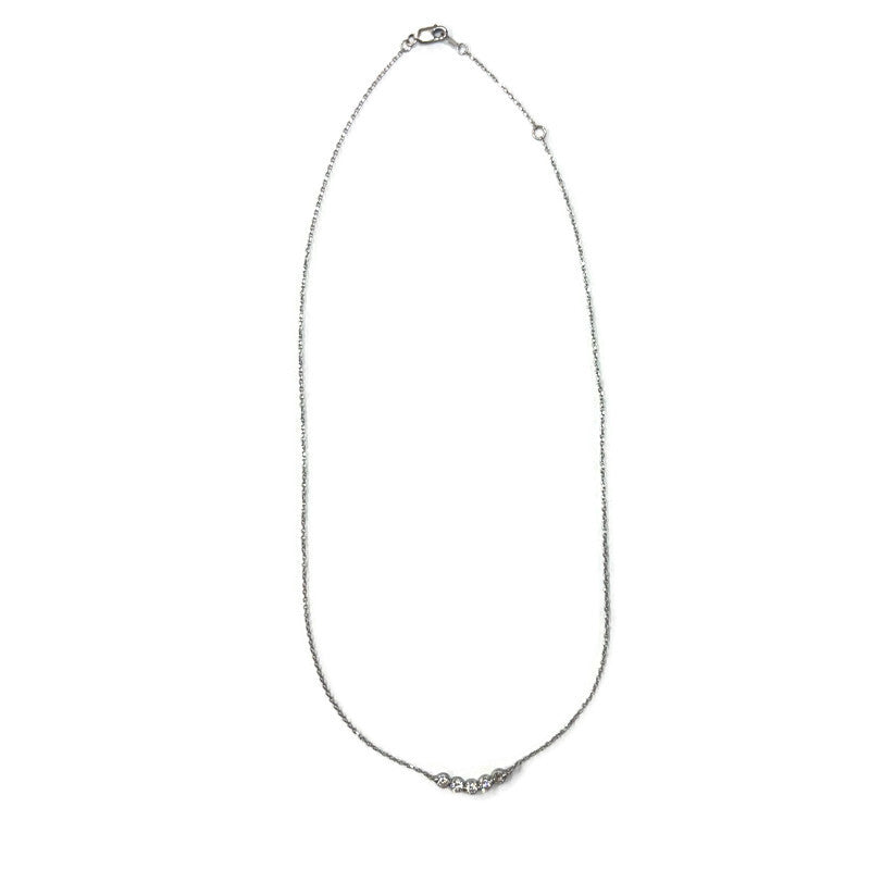 Five Diamond Curve Platinum Necklace 3200.00