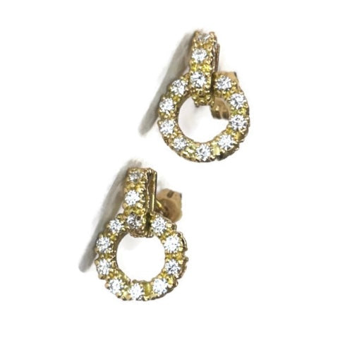 18K Yellow Gold and Diamond Dangle Earring 3850.00