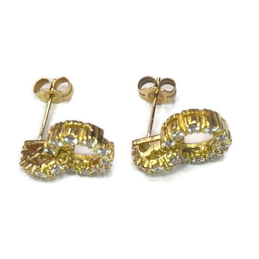18K Yellow Gold and Diamond Dangle Earring 4600.00
