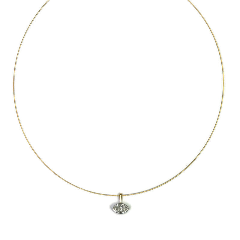 Marquise Diamond Dual Tone Gold Pendant 5200.00