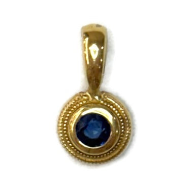 Yellow Gold Sapphire Charm 275.00