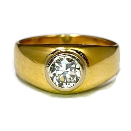 European Cut Diamond Yellow Gold Ring 5000.00
