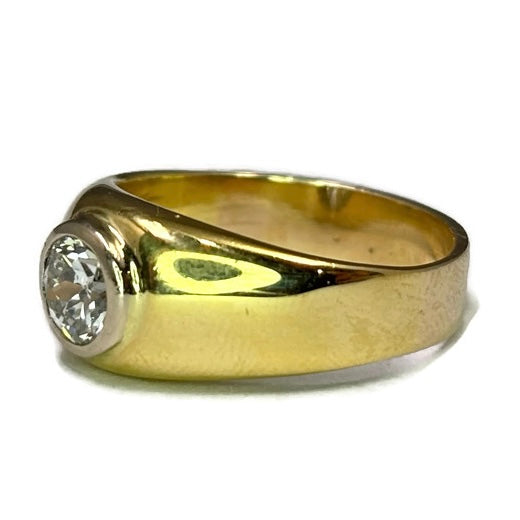 European Cut Diamond Yellow Gold Ring 5000.00