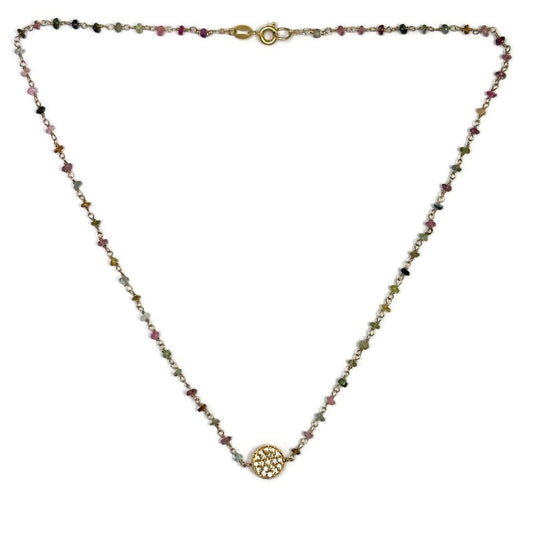 Tourmaline and CZ Travel Necklace 675.00