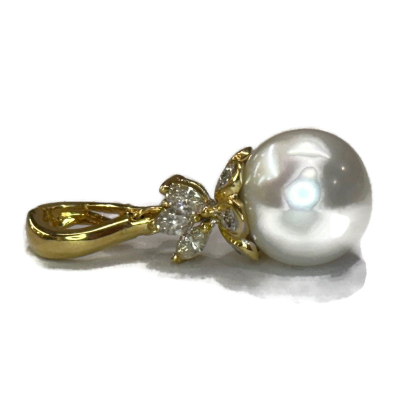 Yellow Gold Pearl and Diamond Pendant 3500.00