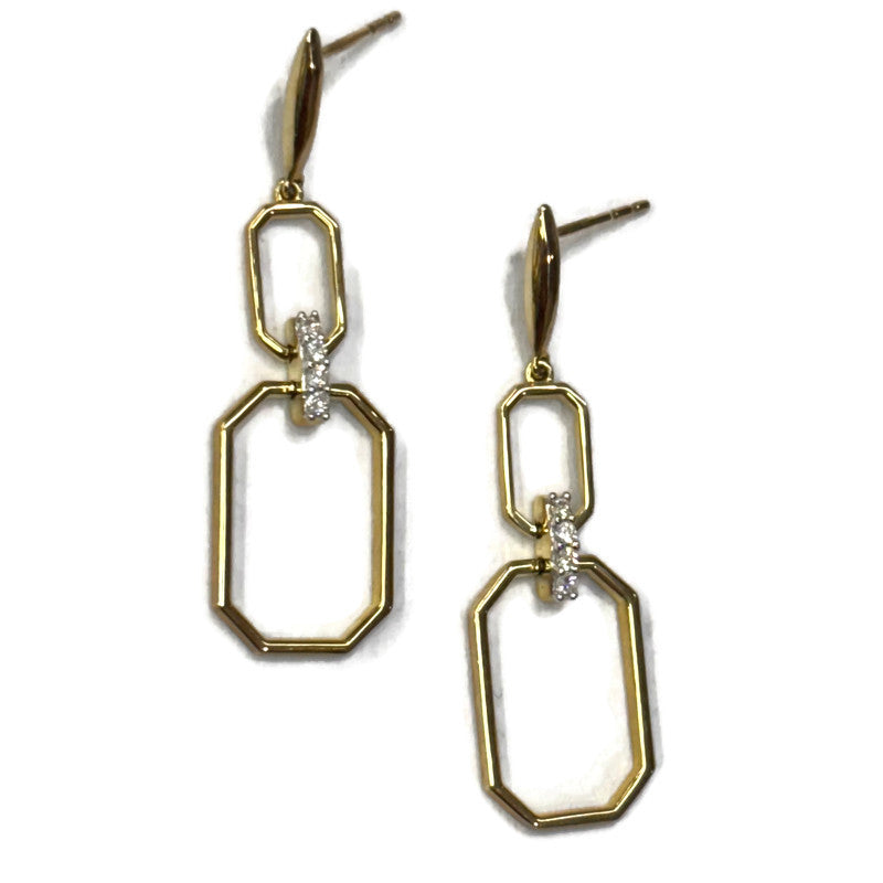 Yellow Gold and Diamond Dangle Earring 1500.00