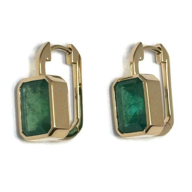 Brazil Emerald Hoop Huggie Earring 15000.00