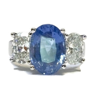 Custom Three Stone Oval Crossover-prong Setting 2240.00