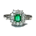 Emerald and Diamond Platinum Ring 5350.00