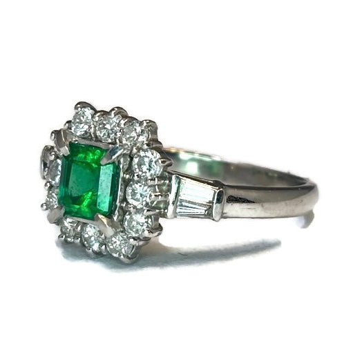 Emerald and Diamond Platinum Ring 5350.00